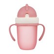 Canpol Babies, kubek Matte Pastels ze składaną silikonową rurką, pink, 9 m+, 210 ml