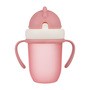 Canpol Babies, kubek Matte Pastels ze składaną silikonową rurką, pink, 9 m+, 210 ml