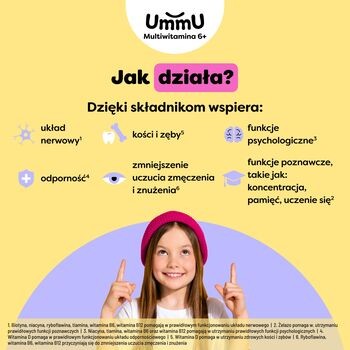 UmmU Multiwitamina 6+, płyn, smak pomarańczowy, 30 ml