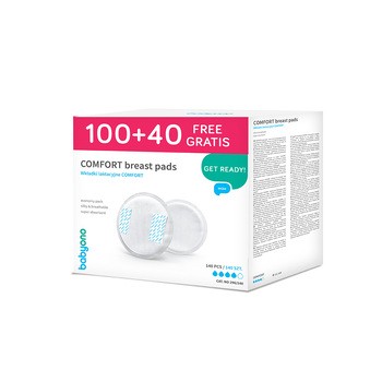 BabyOno, wkładki laktacyjne Comfort, 100 + 40 szt.
