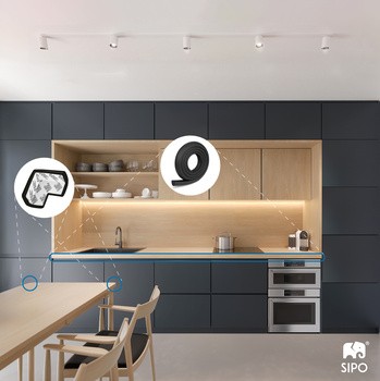 Sipo, piankowa taśma zabezpieczająca, 2 metry, kolor czarny, 1 szt.