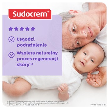 Sudocrem Expert, krem barierowy, pieluszkowe zapalenie skóry, otarcia, 250 g