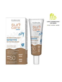 FlosLek Laboratorium Sun Care Derma City BB, krem tonujący Sensitive SPF 50+, 30 ml