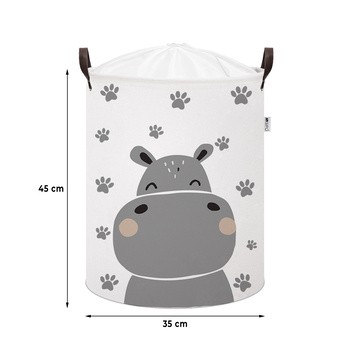 Sipo, Bawełniany kosz na zabawki XL, hipo, 1 szt.