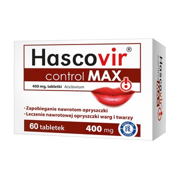 Hascovir Control MAX, 400 mg, tabletka, 60 szt.