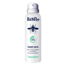 Kickfly, spray na komary, kleszcze i meszki, 30% DEET, 200 ml