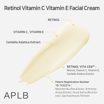 APLB Retinol Vitamin C Vitamin E Facial Cream, krem przeciwzmarszczkowy do twarzy z retinolem oraz witaminami C i E, 55 ml