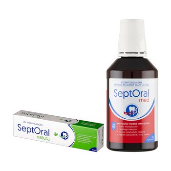 Zestaw SeptOral, płyn stomatologiczny do płukania jamy ustnej, 300 ml + żel stomatologiczny, 20 ml