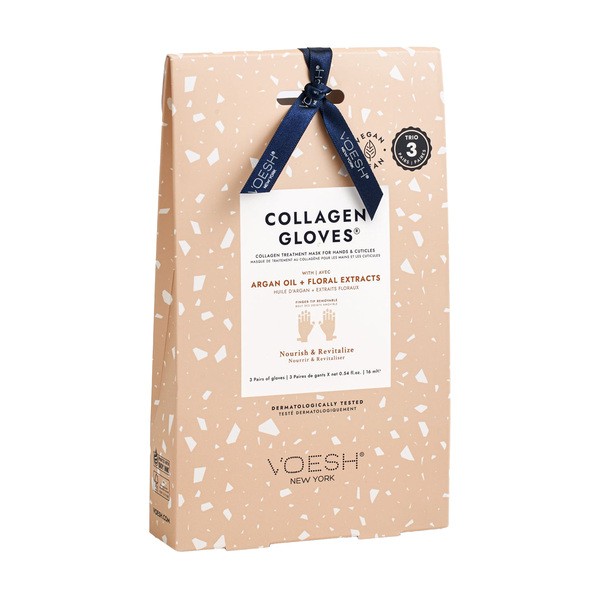 Voesh Voesh, Collagen Gloves, kolagenowa maska do rąk i skórek, rękawiczki, 3 pary — Składniki i ocena
