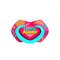 Canpol Babies, smoczek silikonowy, symetryczny, Neon Love, 6-18 m, pink, 2 szt.