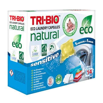 Tri-Bio, Sensitive, naturalne kapsułki do prania "baby", 14 szt.