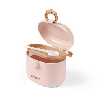 BabyOno, przenośny pojemnik na mleko w proszku, beżowy, 1 szt.