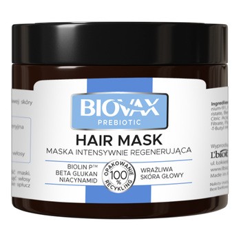 Biovax Prebiotic, intensywnie regenerująca maska do włosów, 250 ml