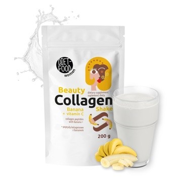 Diet-Food Women Beauty Collagen Shake Banana, proszek, 200 g