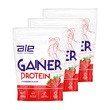 Zestaw 3 x ALE Gainer Protein Strawberry Flavor