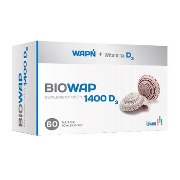 Biowap 1400 D3, tabletki powlekane, 60 szt