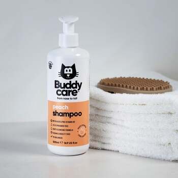Buddycare, szampon dla kotów, brzoskwiniowy, 500 ml