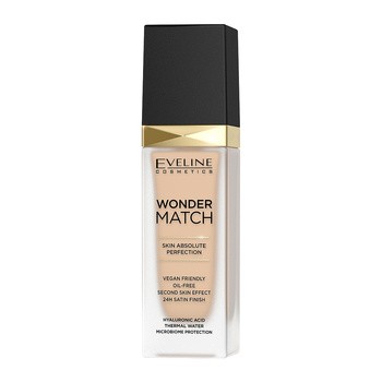 Eveline Cosmetics Wonder Match, luksusowy podkład do twarzy nr 16 w kolorze Light Beige, 30 ml
