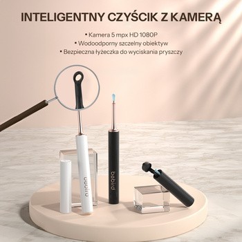 Bebird T15, Otoskop z kamerą do czyszczenia uszu 1080p, biały, 1 szt.