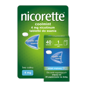 Nicorette Coolmint, 4 mg, tabletki do ssania, 40 szt.
