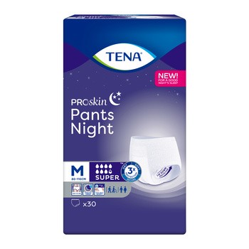 TENA Pants ProSkin Super Night, majtki chłonne, rozmiar M, 30 szt.
