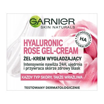 Garnier Hyaluronic Rose, żel-krem wygładzajacy do twarzy, 50 ml
