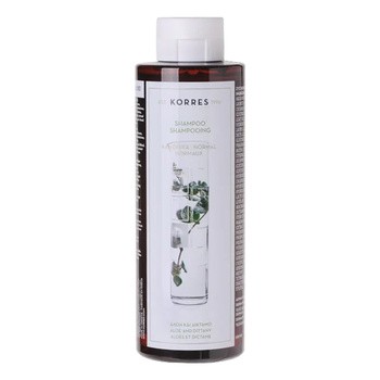Korres, Aloe + Dittany, szampon z aloesem i wyciągiem z lebiodki do włosów normalnych, 250 ml