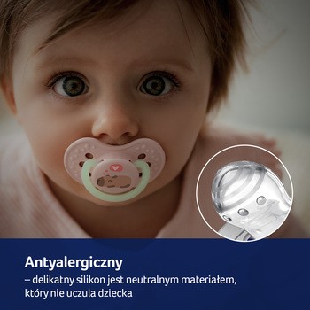 Canpol Lovi CapiChill, Smoczek silikonowy dynamiczny, 6-18m, girl, 2 szt.
