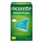 Nicorette Freshmint Gum, 4 mg, guma do żucia, 105 szt.