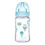 Canpol Easy Start In The Clouds, butelka szerokootworowa, antykolkowa, niebieska, 240 ml
