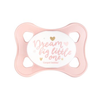 Canpol Babies, smoczek silikonowy, symetryczny, Mini, 0-2 m, pink, 2 szt