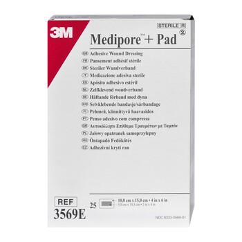 Medipore + Pad, opatrunek jałowy samoprzylepny, 10 x 15 cm, 25 szt.
