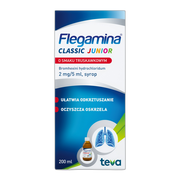 Flegamina Junior o smaku truskawkowym, 2 mg/5 ml, syrop , 200 ml