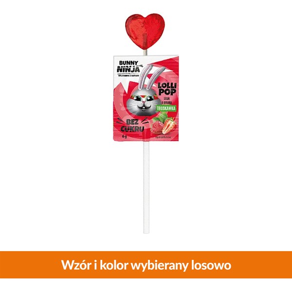 Lizak owocowy bezcukrowy 6g [BUNNY NINJA] - BUNNY NINJA