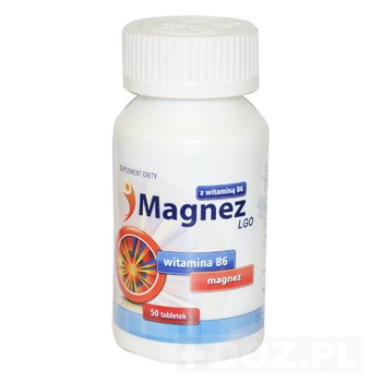 Magnez  LGO z witaminą B6, tabletki, 50 szt