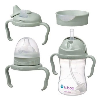 B.box, Zestaw Kubek 4w1 Sage, 240 ml, 1 szt.