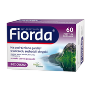 Fiorda, pastylki do ssania o smaku czarnej porzeczki, 60 szt.