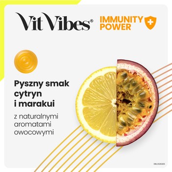 Vit Vibes Immunity Power, żelki, smak cytryna-marakuja, 60 szt.