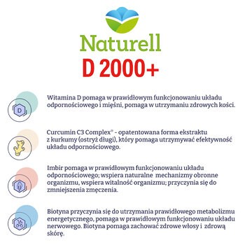 Naturell Witamina D3 2000+, kapsułki, 60 szt.