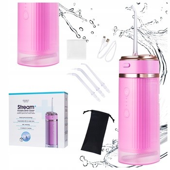 Zent Stream+, bezprzewodowy irygator do zębów, różowy, 1 szt.