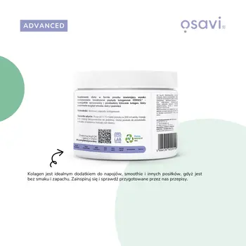 Osavi Kolagen Włosy, Skóra i Paznokcie, proszek, smak słony karmel, 150 g