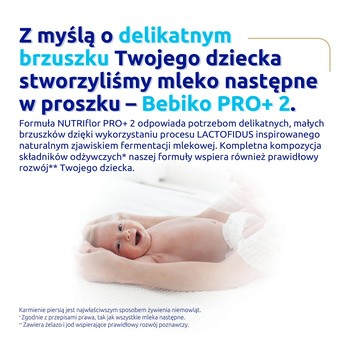Bebiko PRO+ 2, mleko następne dla niemowląt powyżej 6. miesiąca życia, proszek, 700 g