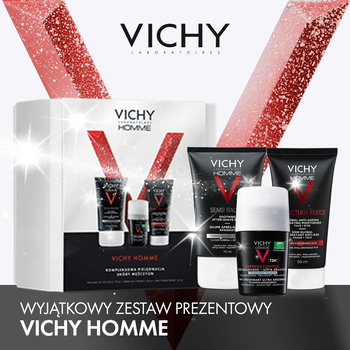 Zestaw Vichy Homme, Sensi Baume, balsam po goleniu, 70 ml + Structure Force, krem, 50 ml + Extreme Control, Antyperspirant w kulce 72h, 50 ml