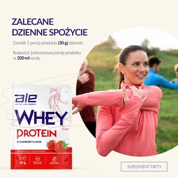 ALE Whey Protein Strawberry Flavor, proszek, 30 g