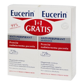 Eucerin, anti-perspirirant Intensive, spray, 30 ml x 2 opakowania