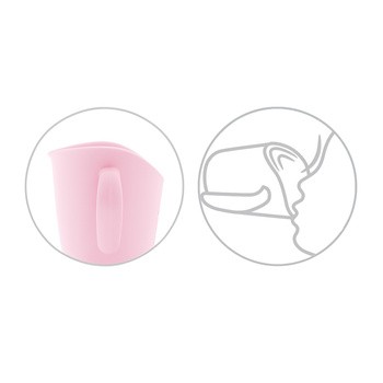 BabyOno Flow, ergonomiczny kubek treningowy dla dzieci, różowy, 1 szt.