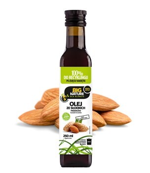 Big Nature Olej ze słodkich migdałów tłoczony na zimno, 250 ml