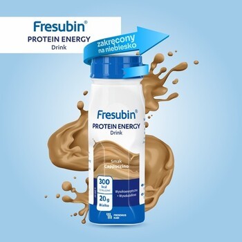 Zestaw 4x MIX Fresubin Protein Energy Drink, smak waniliowy, 4 x 200 ml + cappuccino, 4 x 200 ml + orzechowy, 4 x 200 ml + czekoladowy, 4 x 200 ml