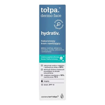 Tołpa dermo face hydrativ., hialuronowy krem nawilżający, bogaty, SPF 10, 40 ml