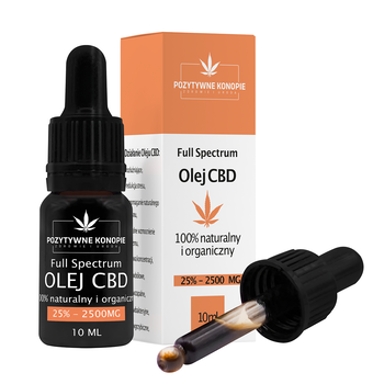 Pozytywne Konopie, olejek konopny CBD 25%, 10 ml